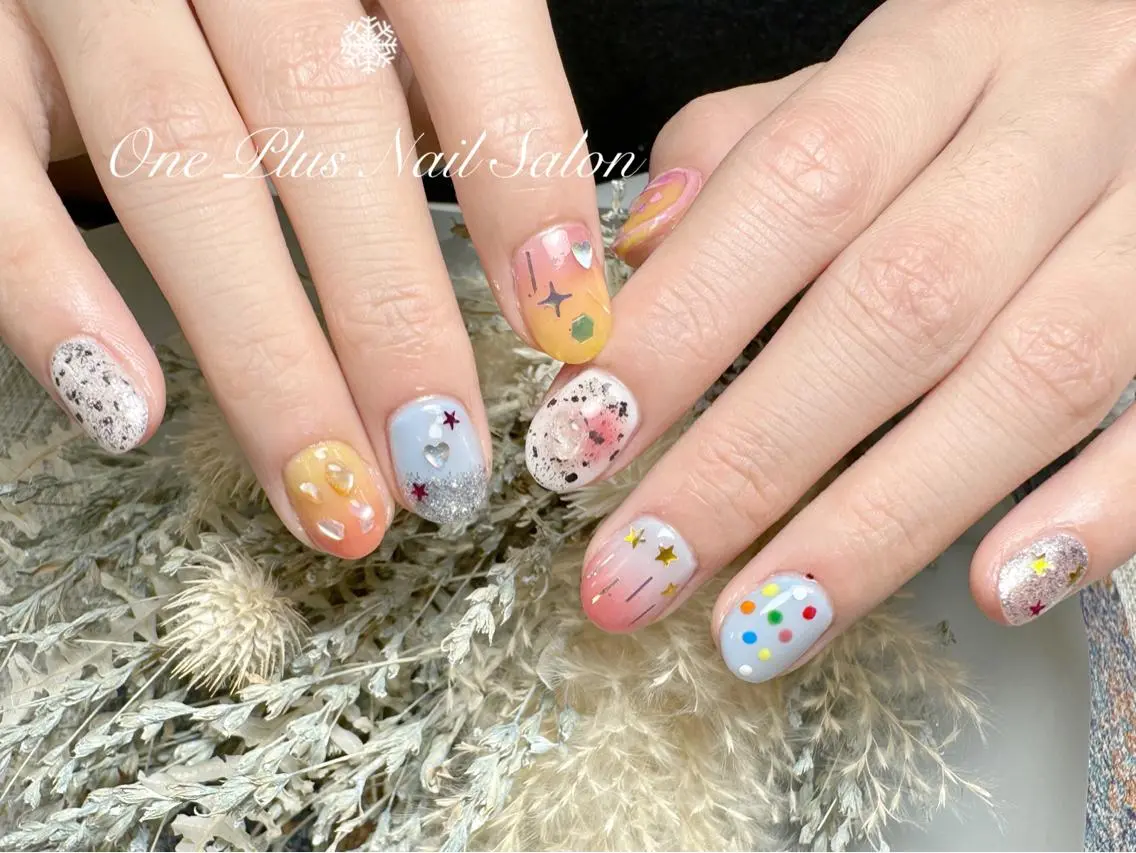 ショート ネイル One Plus Nail Salonのネイルデザイン