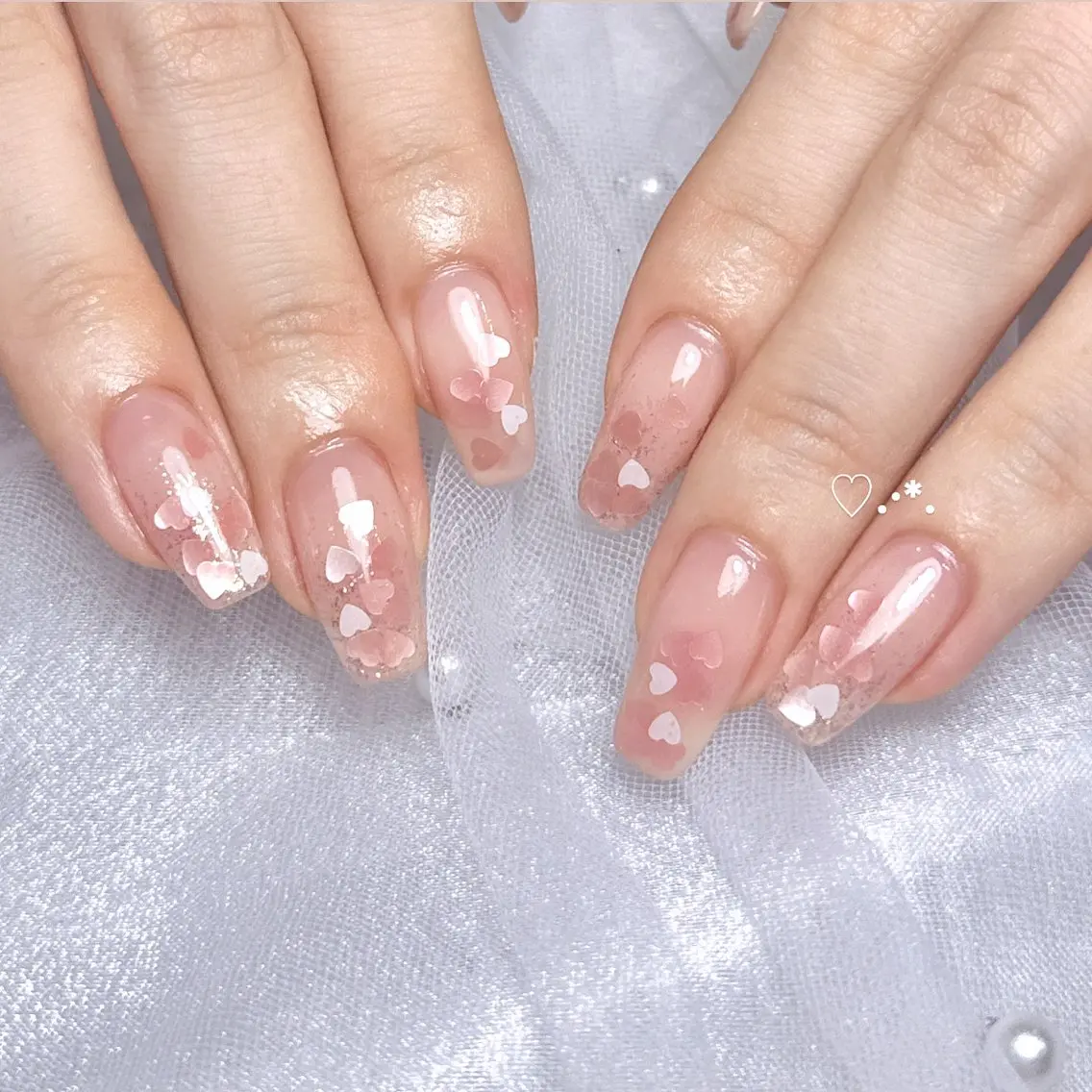 ネイル ハート ハンドネイル Leliennail 🎀ハシグチのネイルデザイン