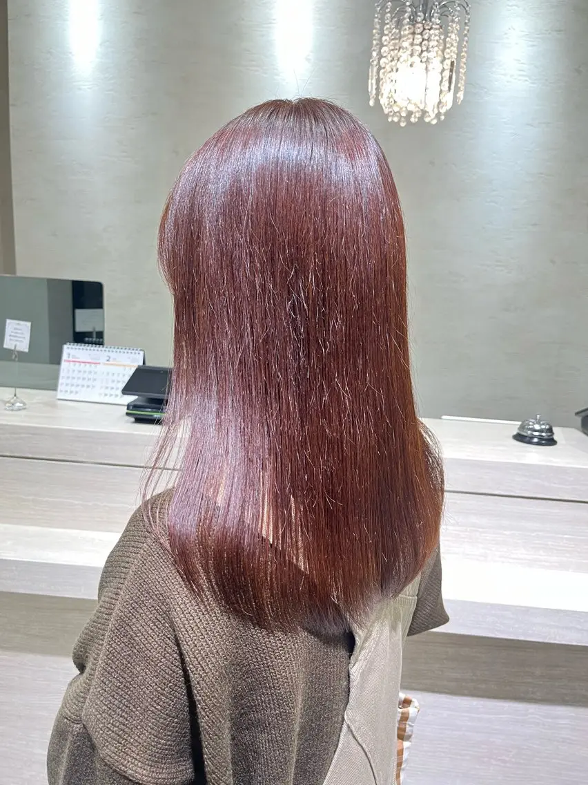 セミロング 縮毛矯正 ヘアカラー miku/ 透明感カラーのヘアスタイル