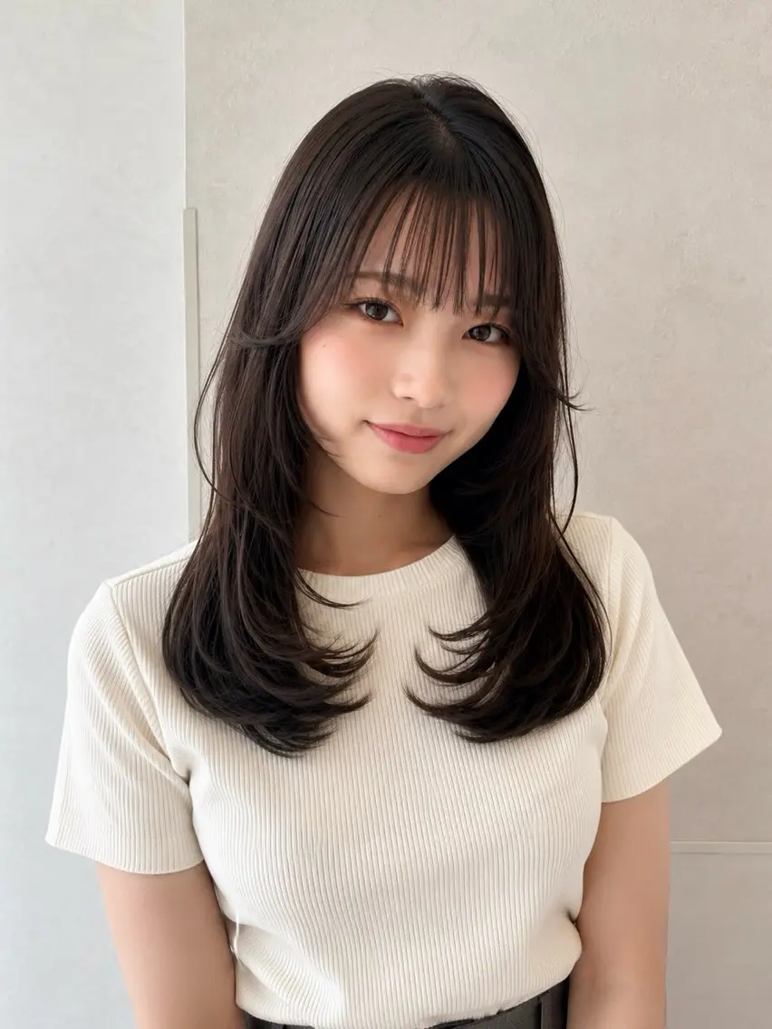 ロング レイヤーカット カット トリートメント ☆似合わせボブ／ レイヤー／mikaのヘアスタイル