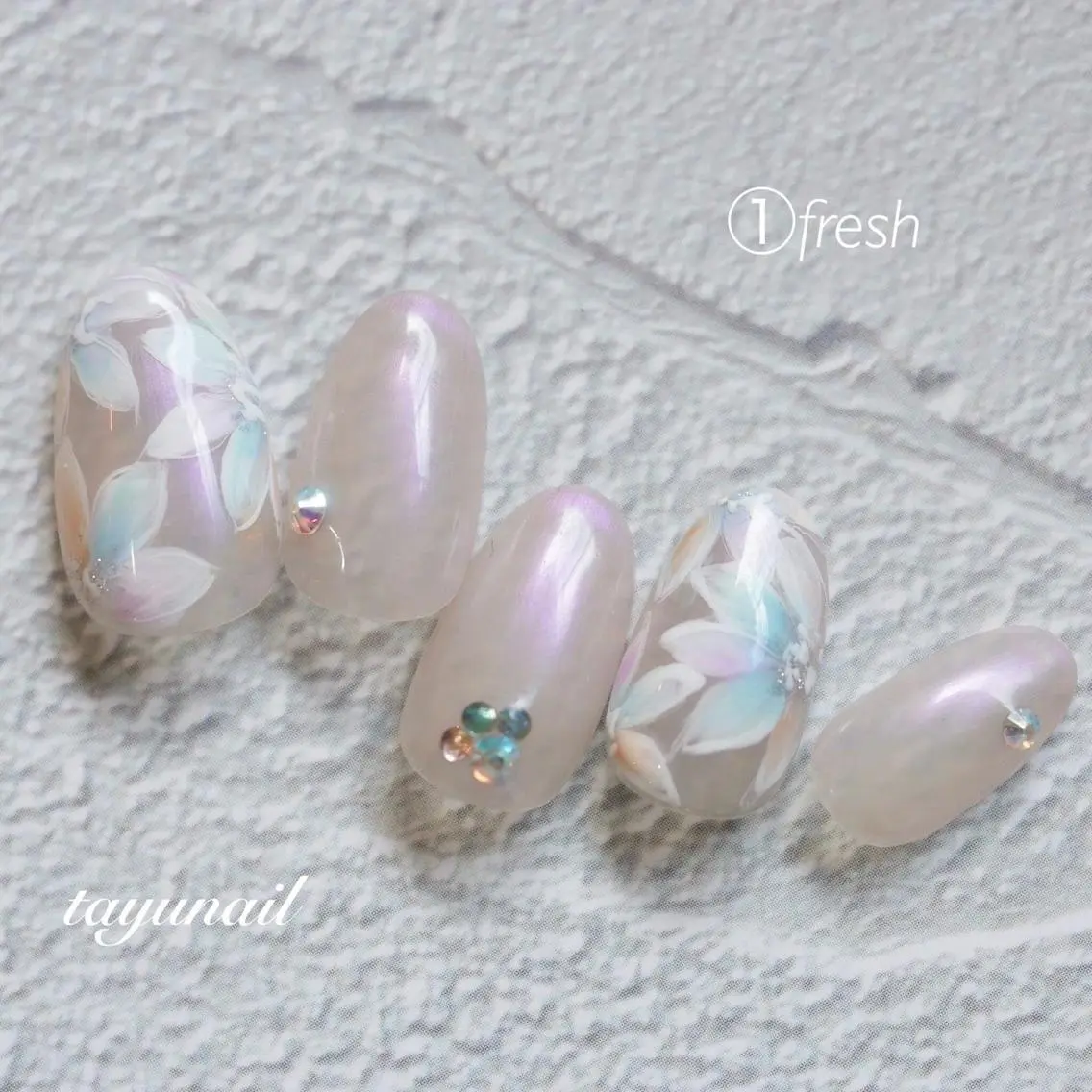 ネイル アートネイル ブルー ジェルネイル ワンカラーネイル パラジェル ネイルサロン 【たゆnail】のネイルデザイン
