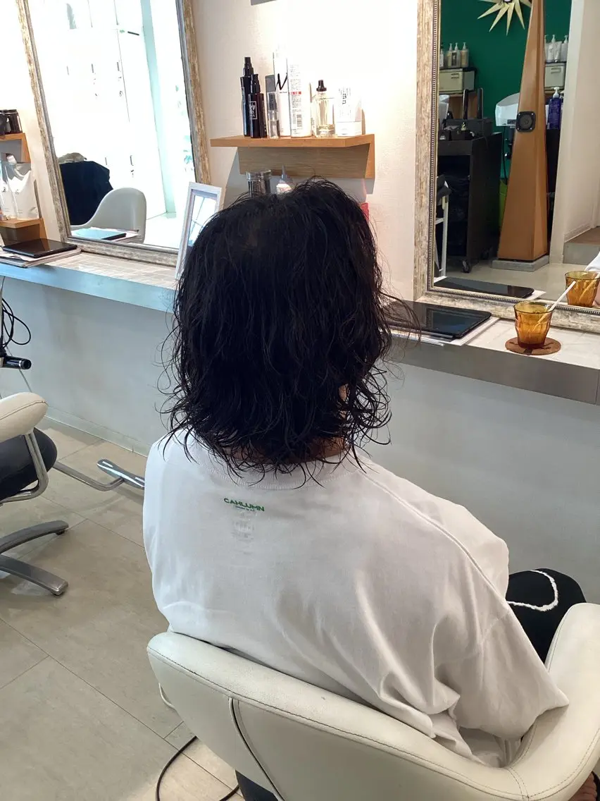 ミディアム カット パーマ hair bonitaのヘアスタイル