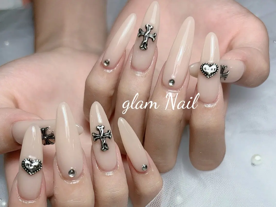 ネイル ハンドネイル エツメ💅 長さだし🎀デザインのネイルデザイン
