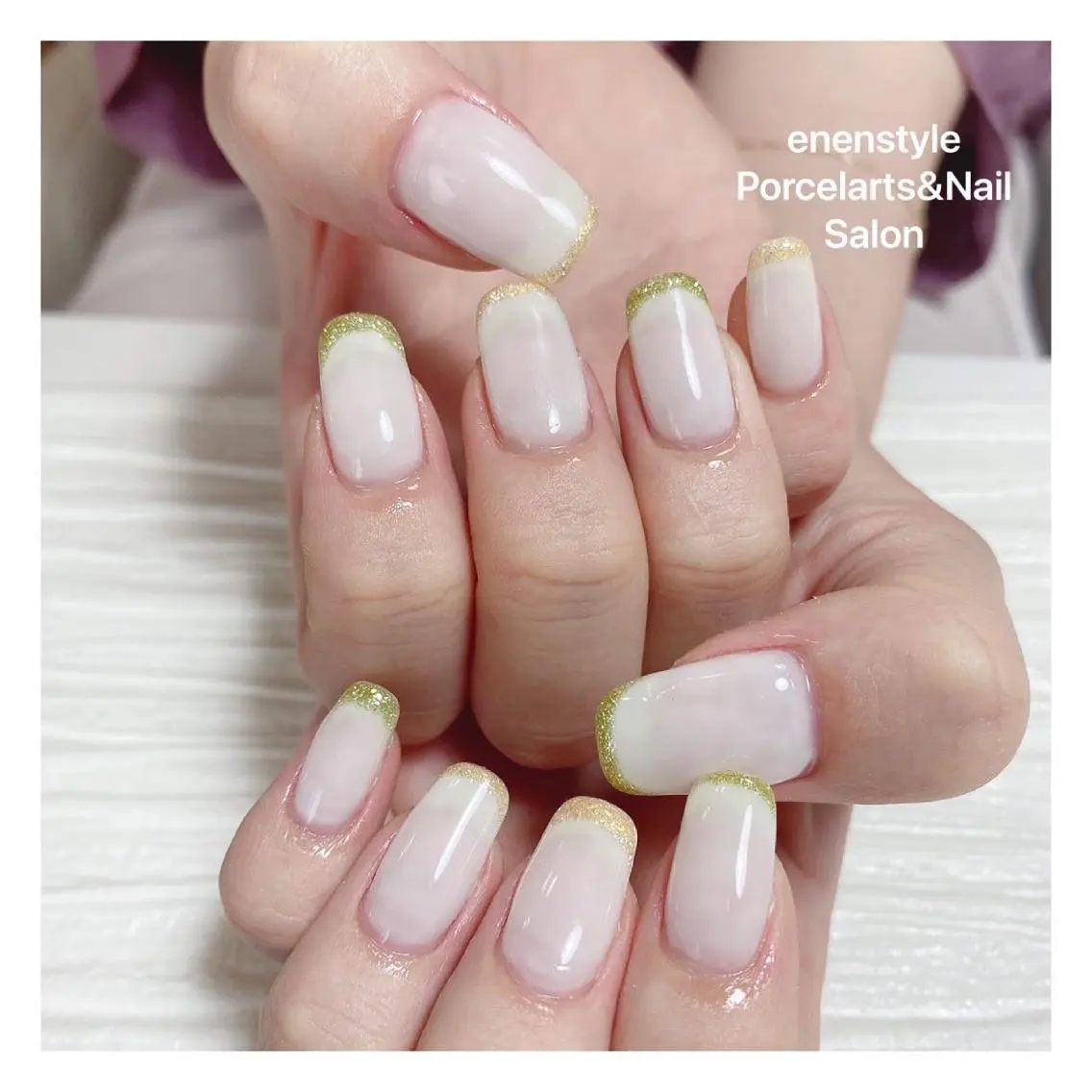 ミディアム ネイル ハンドネイル 🐾enen style 🐾のネイルデザイン