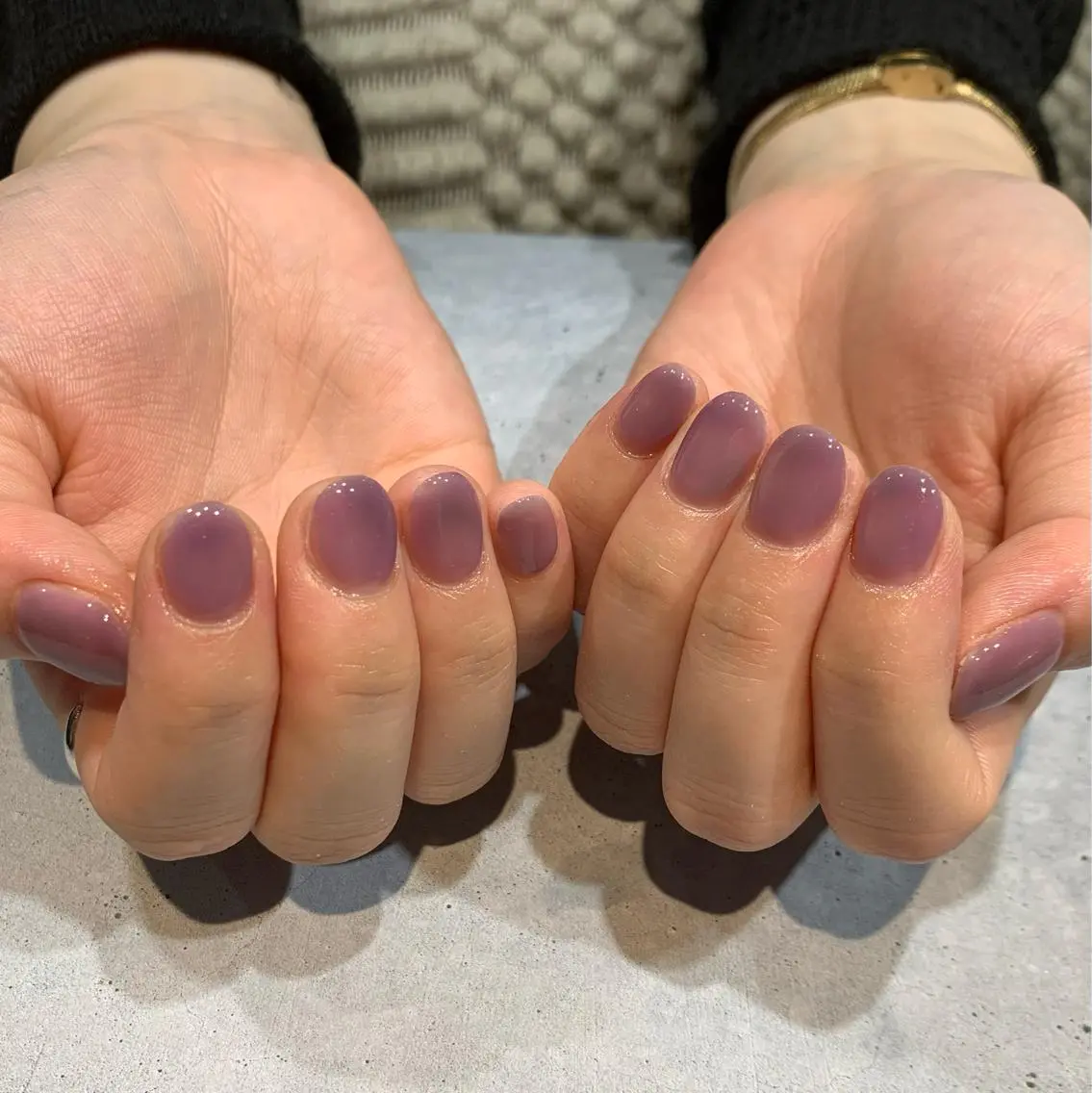 ネイル パープル ハンドネイル nailist Chisakiのネイルデザイン