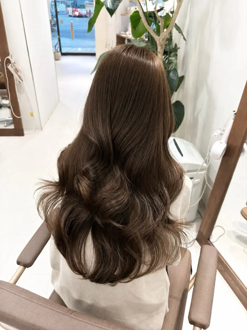 ロング カラー ヘアカラー トリートメント ブリーチなしWカラー 🎀韓国ヘア/amiのヘアスタイル