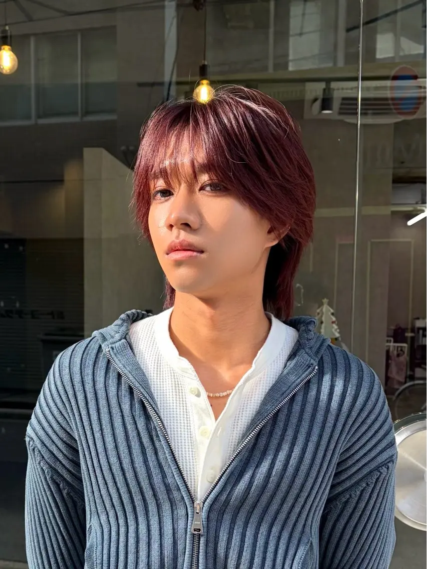 ミディアム カラー メンズ ✂︎メンズ特化船橋 パーマ優希のヘアスタイル