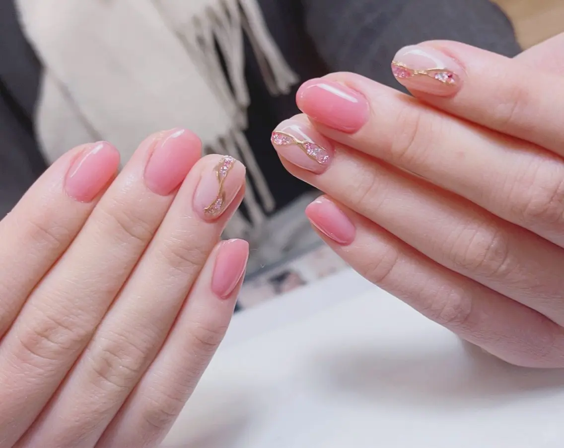ネイル candy nail 韓国風ワンホンネイルのネイルデザイン