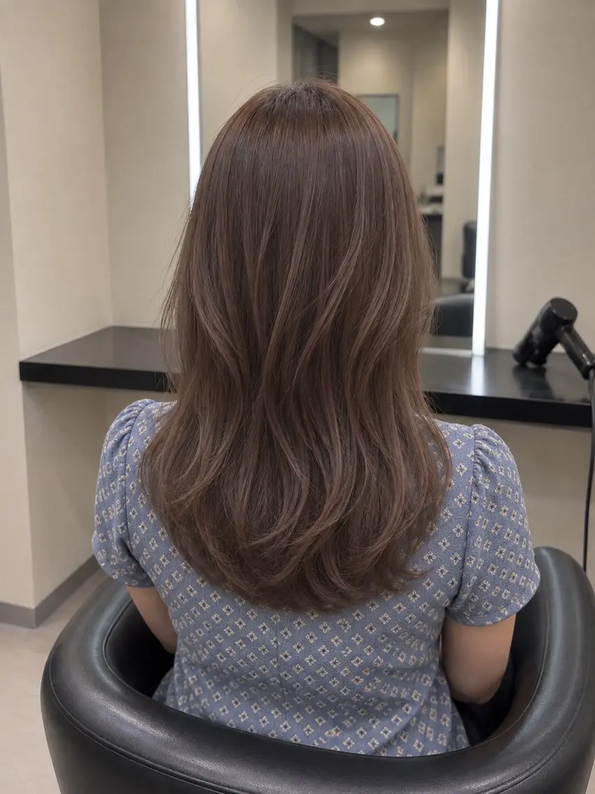 ミディアム カラー ブラウンカラー トリートメント 🌈ウルトワ水素 髪質改善naru🌈のヘアスタイル