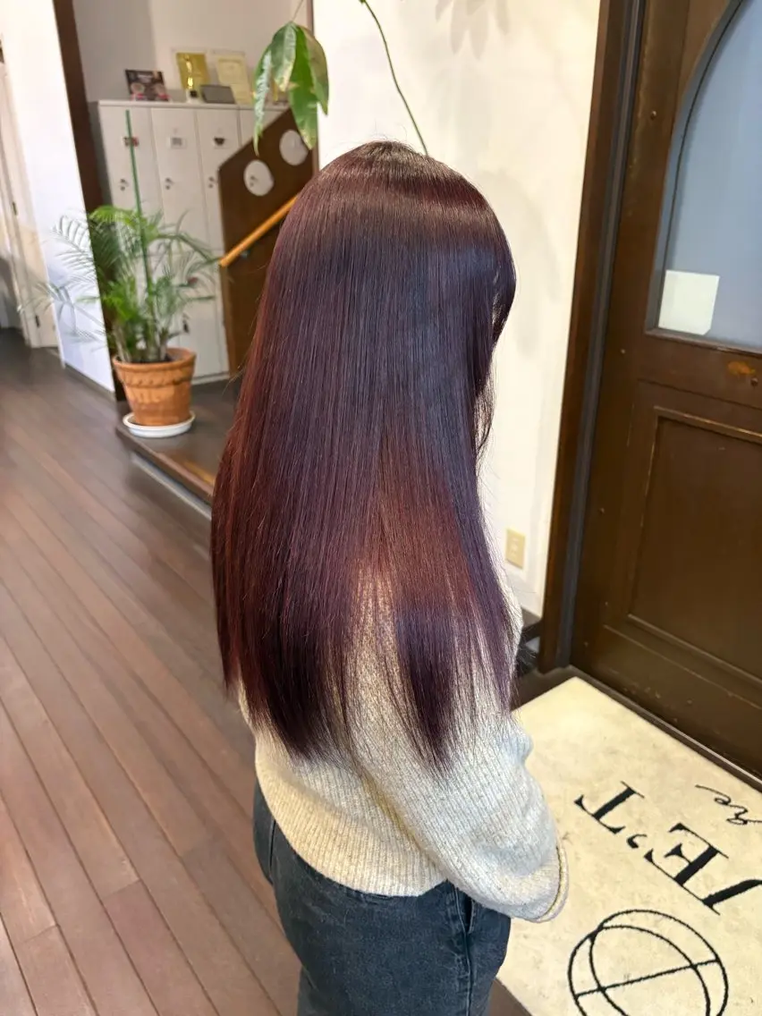 ロング 髪質改善 トリートメント ヘアカラー 出水 裕大のヘアスタイル