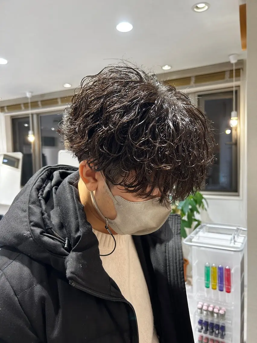 ショート パーマ メンズ カット パーマ トリートメント パーマの達人🌀 メンズ特化/壮真のヘアスタイル