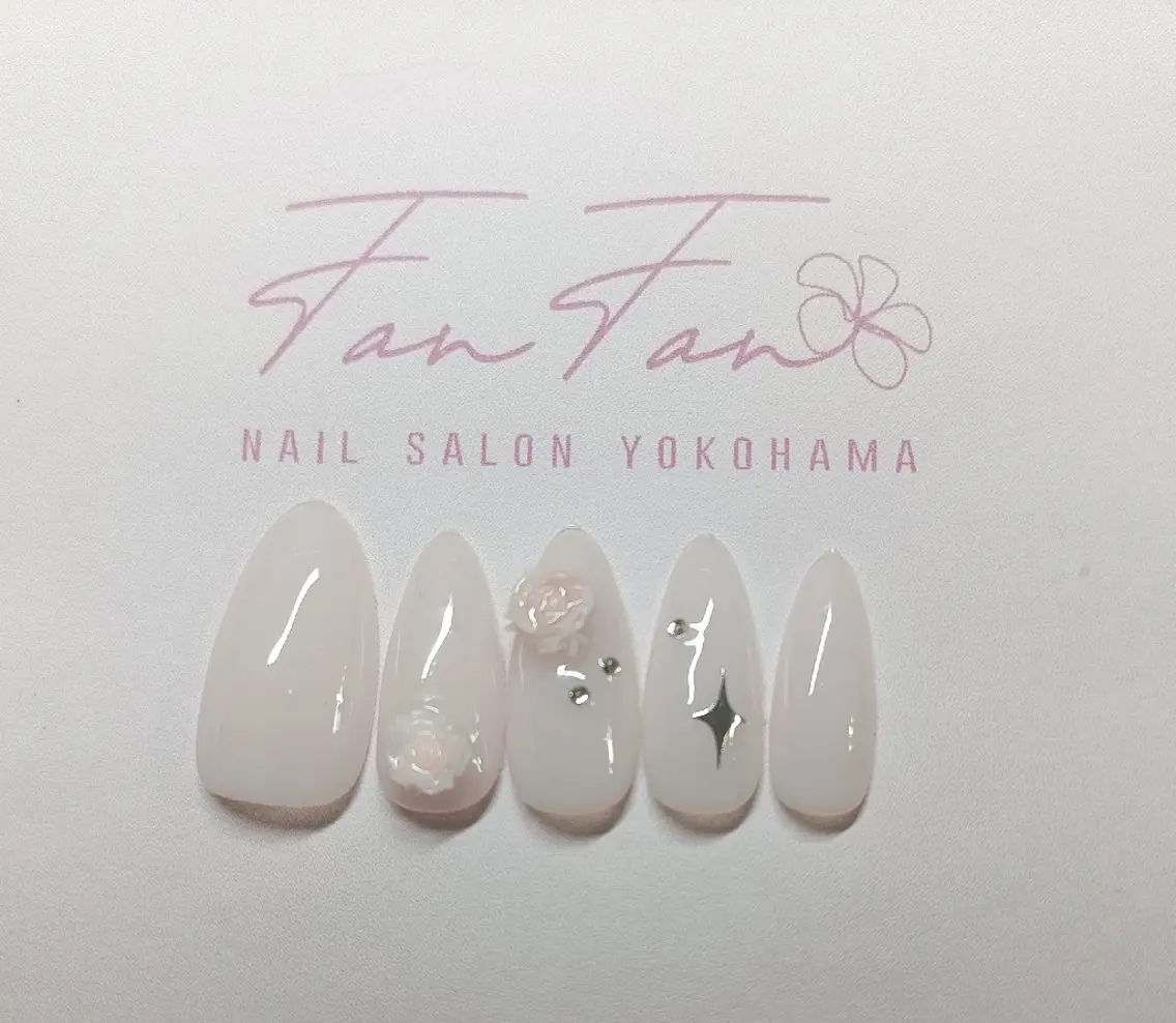 ネイル シンプルネイル 春ネイル ハンドネイル RUE FANFANNAILのネイルデザイン