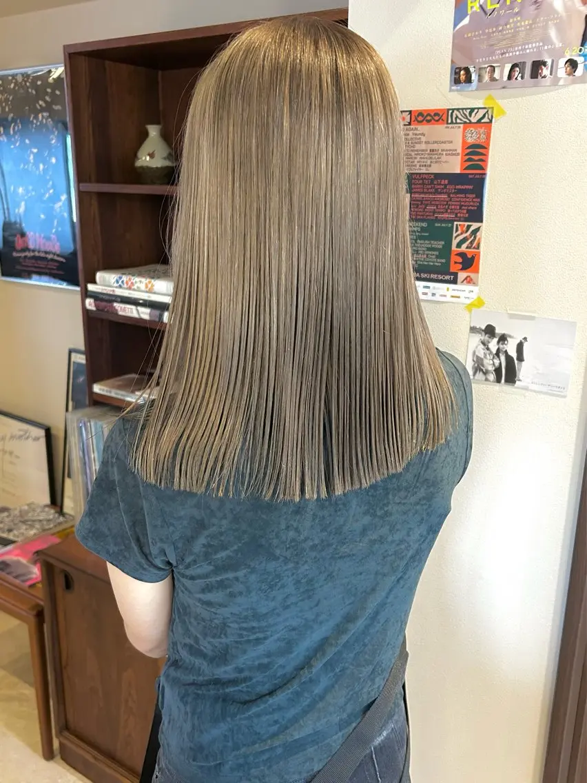 ミディアム カラー カット ヘアカラー トリートメント Masaki レイヤーカットのヘアスタイル