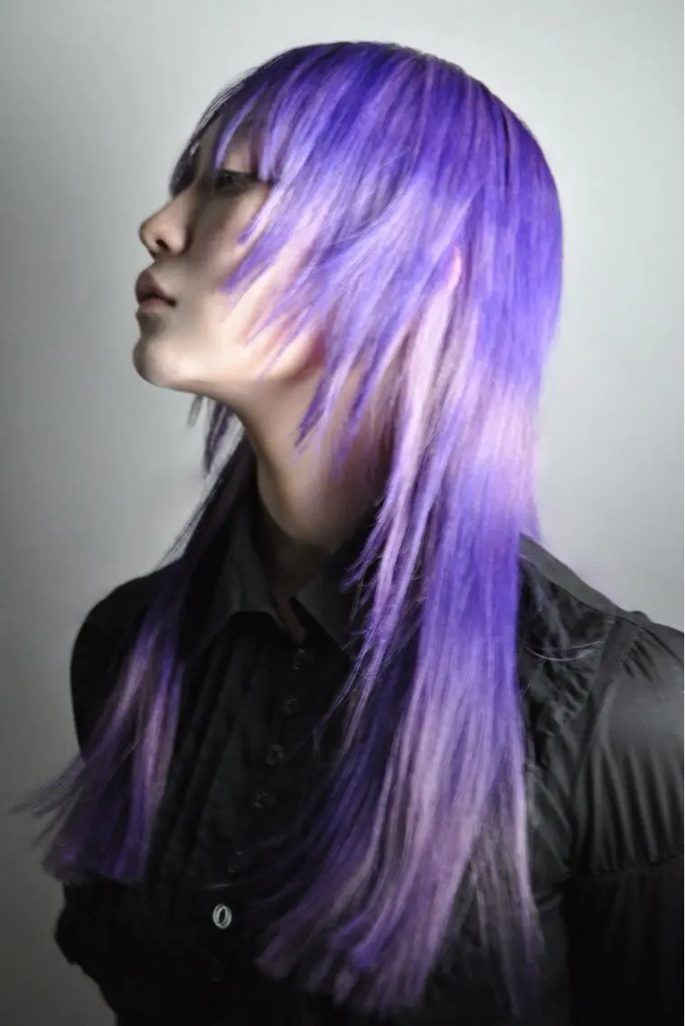 ロング カラー デザインカラー iLe./nehus ./アマネのヘアスタイル