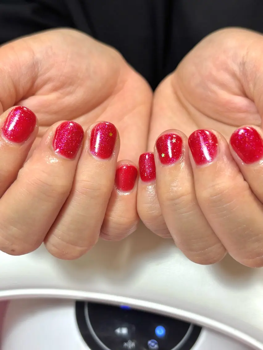 ネイル 赤色 ハンドネイル Nails by MILKのネイルデザイン