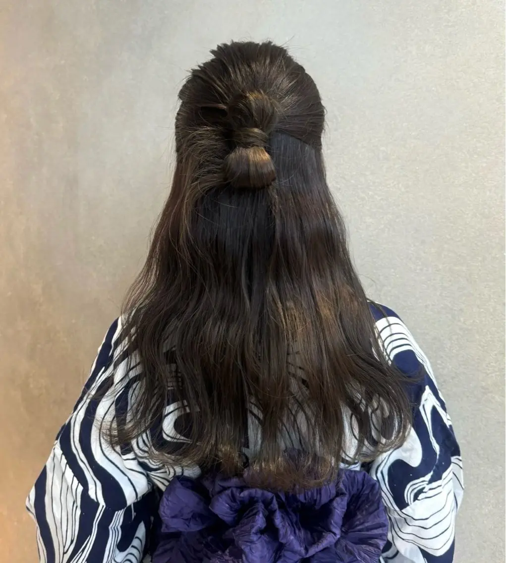 ヘアアレンジ 成人式 浴衣 暖色カラー/ パリジェンヌ💟みくのヘアスタイル