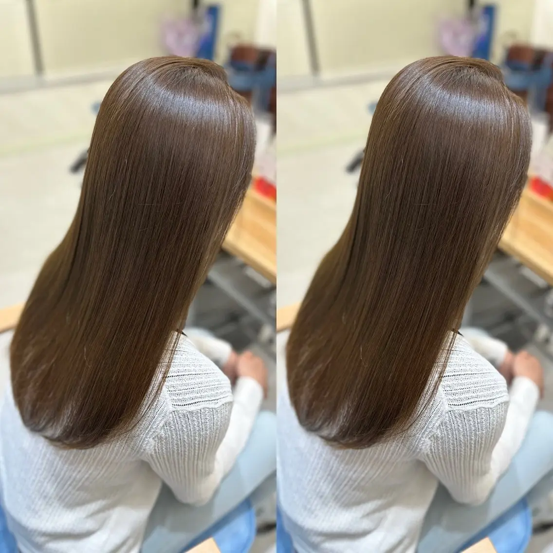 ロング カラー 髪質改善🩵縮毛矯正 代々木/木下のヘアスタイル