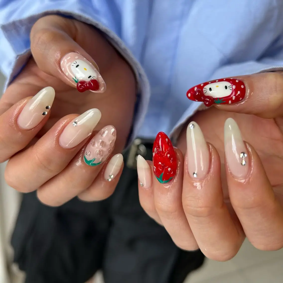 ネイル アートネイル ストーンネイル ハンドネイル Nail salon Spring St.のネイルデザイン
