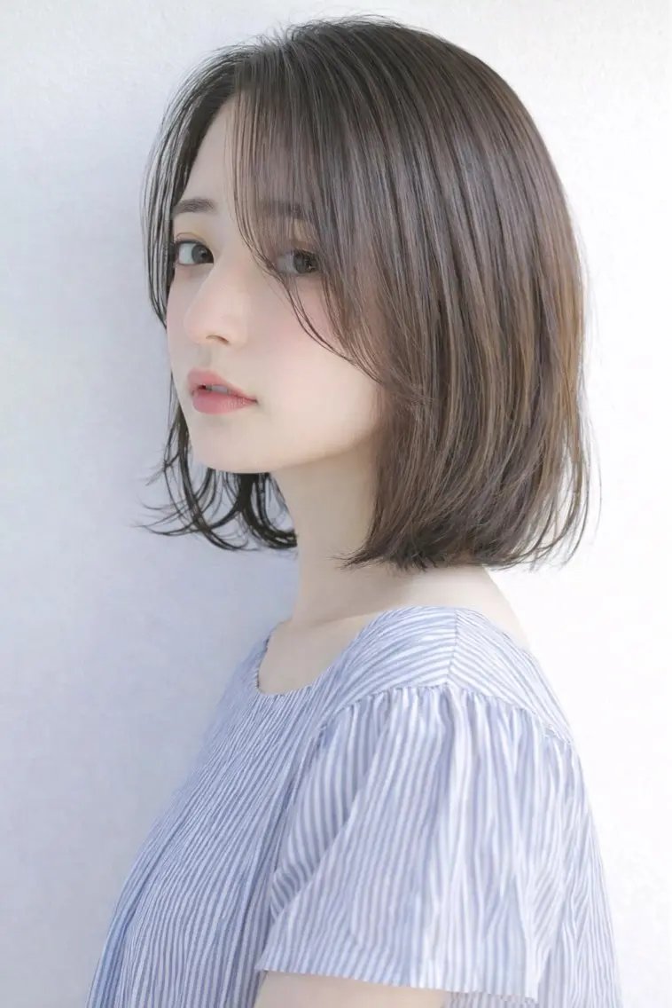 ミディアム カラー アディクシーカラー ベージュカラー ブリーチ 透明感カラー ブリーチなしカラー カット ヘアカラー トリートメント 田村和範/似合わせ カラー/髪質改善のヘアスタイル