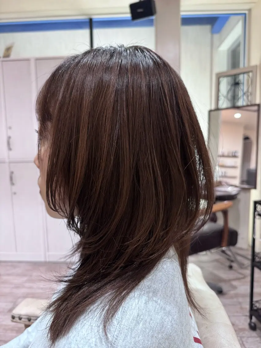 セミロング カラー ヘアアレンジ 髪質改善 ウルフカット カット ヘアカラー トリートメント 新越谷noble店長 松本拓也▶◀*.のヘアスタイル