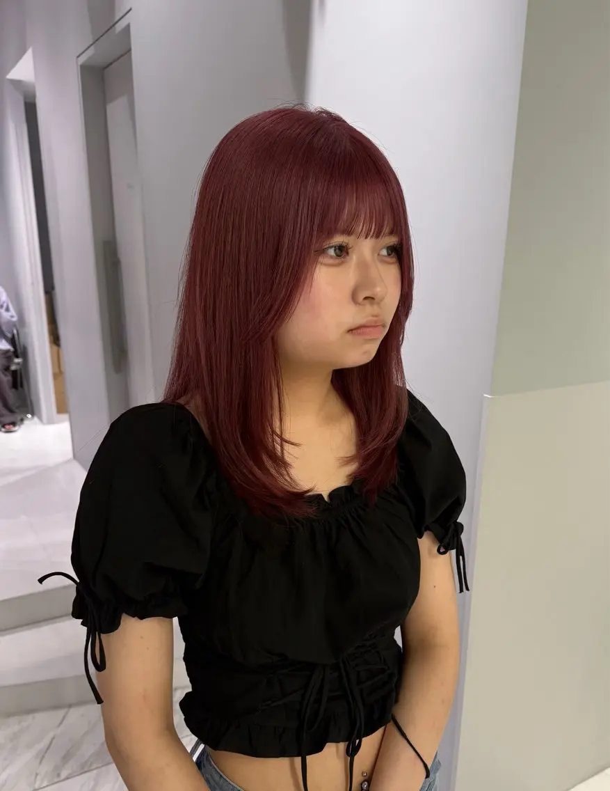 カラー カット ヘアカラー トリートメント ハイトーンレイヤー 顔まわりSOTAのヘアスタイル