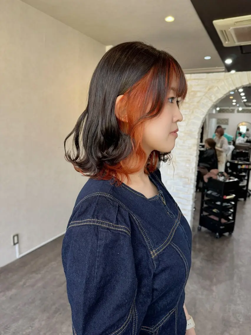 ✨3回目まで✨イヤリングカラー➕カット✄¥14330【ケアブリーチ使用➕¥2000】の写真
