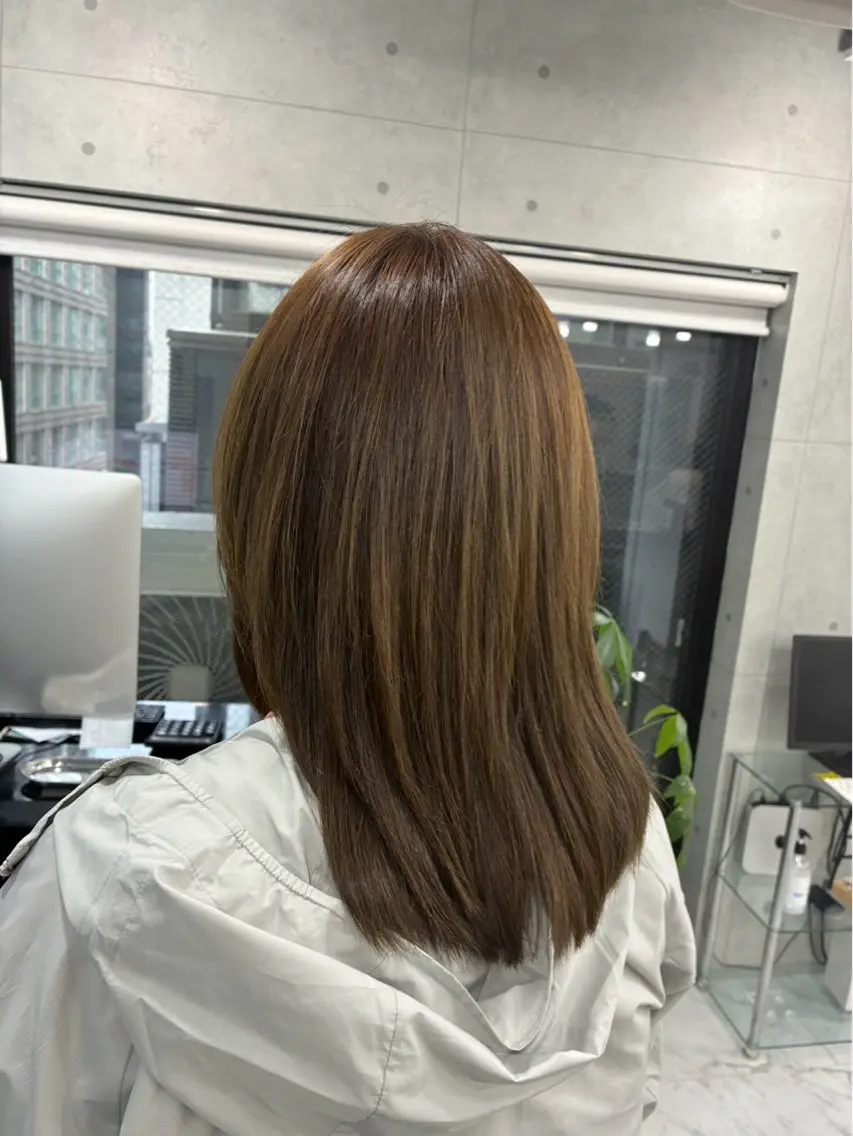 セミロング カラー カット ヘアカラー トリートメント Endearing 🌟銀座のヘアスタイル