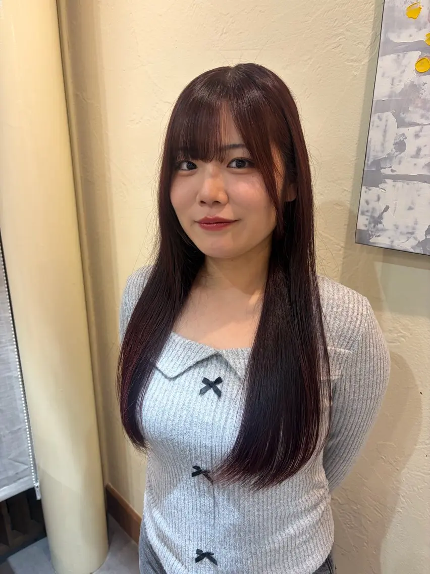 ロング カラー カット ヘアカラー 杉浦 愛華のヘアスタイル