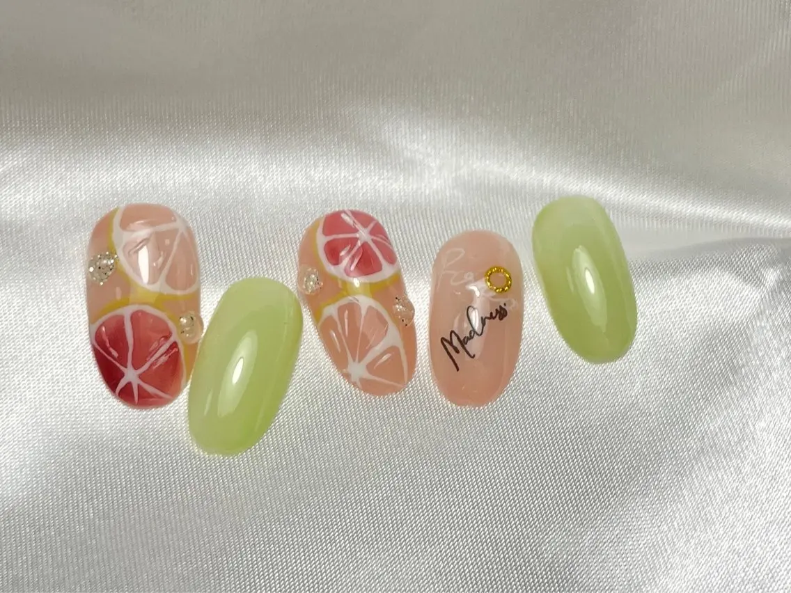 ネイル マグネットネイル ニュアンスネイル オフィスネイル ワンカラーネイル ピンク Mnail _KKのネイルデザイン