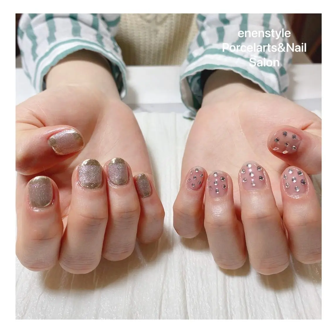 ショート ネイル ハンドネイル 🐾enen style 🐾のネイルデザイン