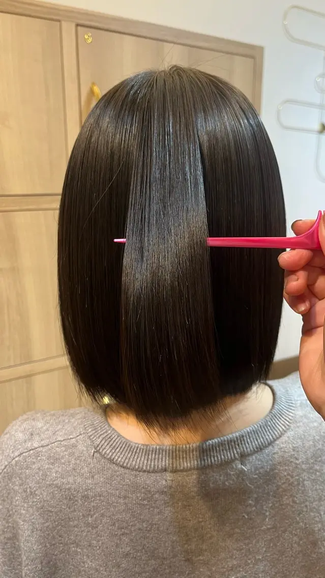 縮毛矯正 くろたき まほのヘアスタイル