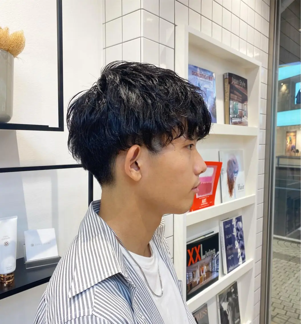 パーマ メンズ カット パーマ 荒谷 薫のヘアスタイル