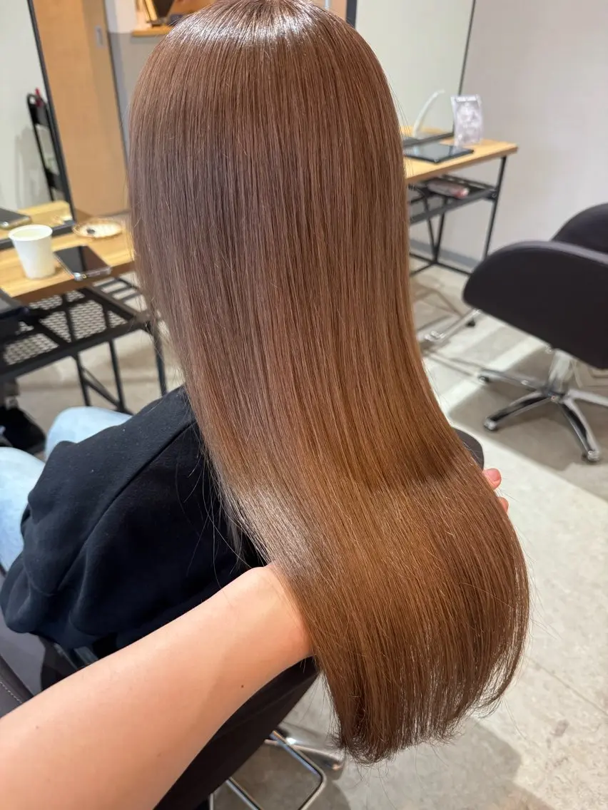 ロング ヘアカラー トリートメント 🐋透明感・ツヤ /韓国風カラー🥣のヘアスタイル