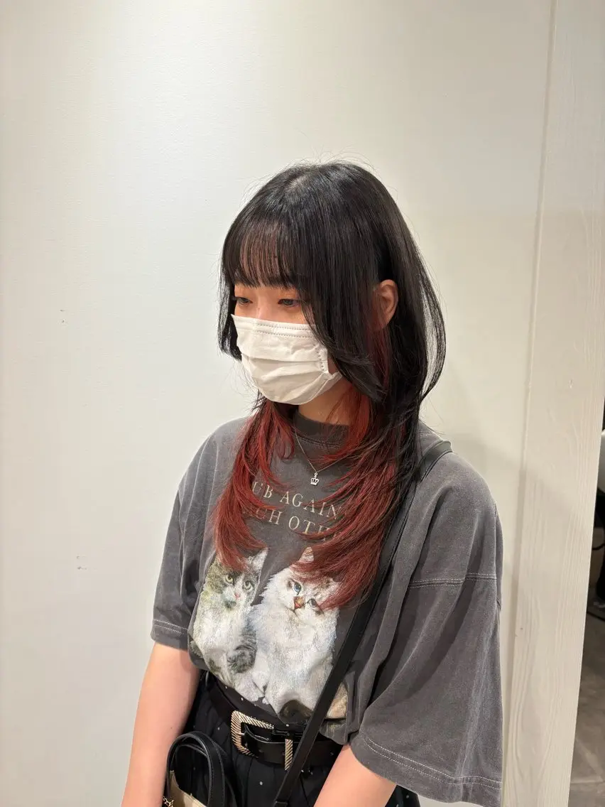 ロング ハッシュカット カット ヘアカラー トリートメント ショート/レイヤー/ ボブ/安本和史のヘアスタイル