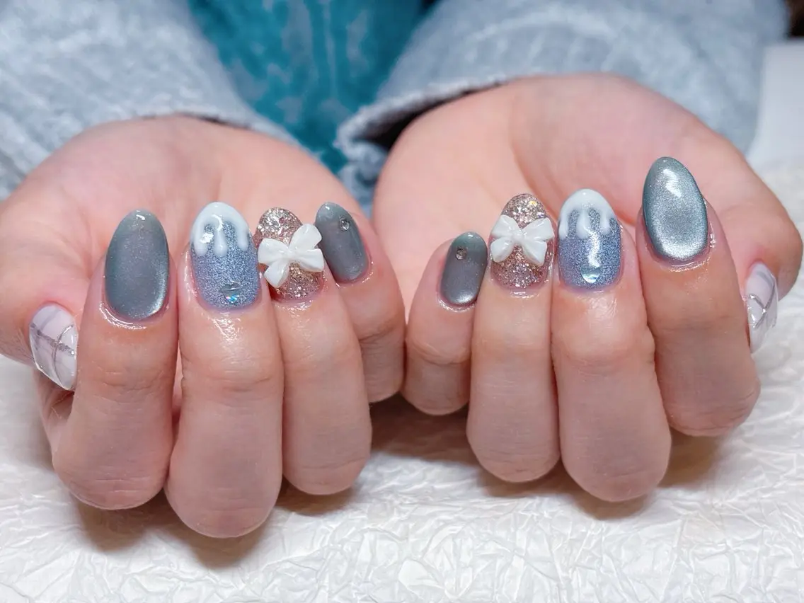 ネイル アートネイル オーロラネイル チークネイル フラッシュネイル フットネイル ゆ か_Nails💫のネイルデザイン