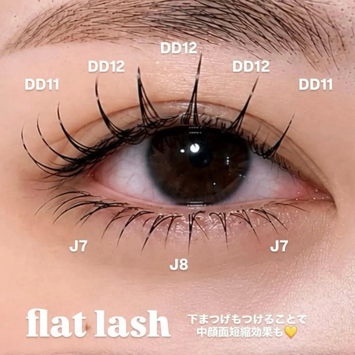 エクステ フラットラッシュ 上100本×下30 セットでお得!の写真