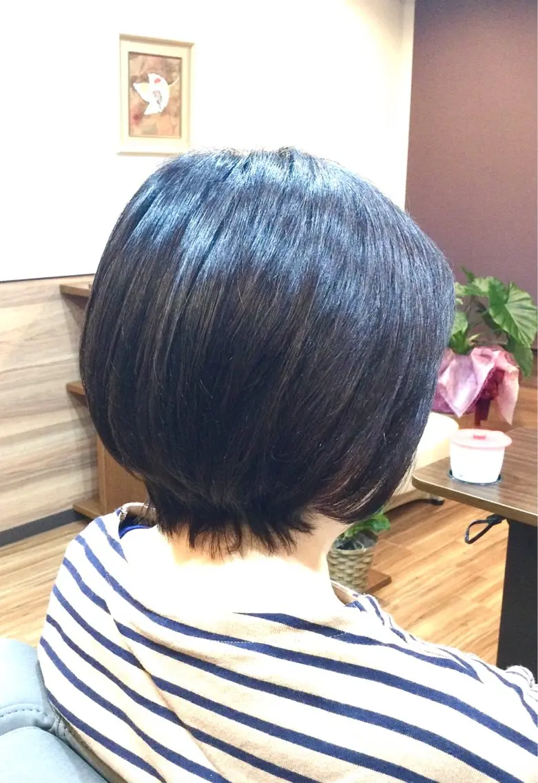 ショート 丸みショート ショートヘア 縮毛矯正 Annon プライベートサロンのヘアスタイル