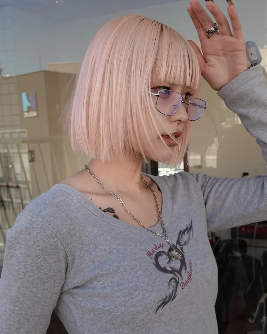 ミディアム カラー ヘアカラー トリートメント ヘアセット レイヤー専門家 ダブルカラー修のヘアスタイル
