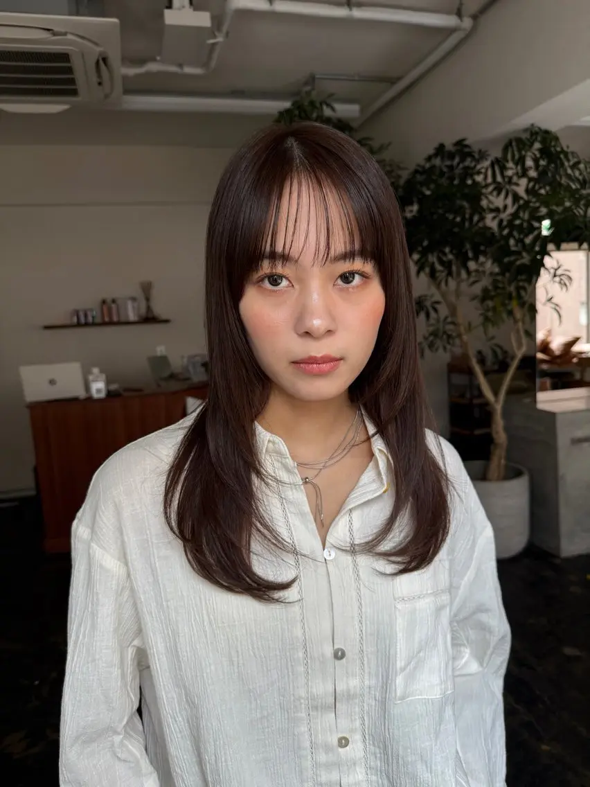 カラー 暖色カラー/レイヤー 唯菜 ユイナのヘアスタイル