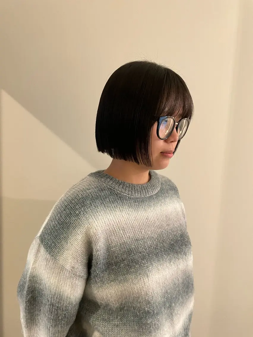 ミディアム カラー カット ヘアカラー 渋谷 留菜のヘアスタイル