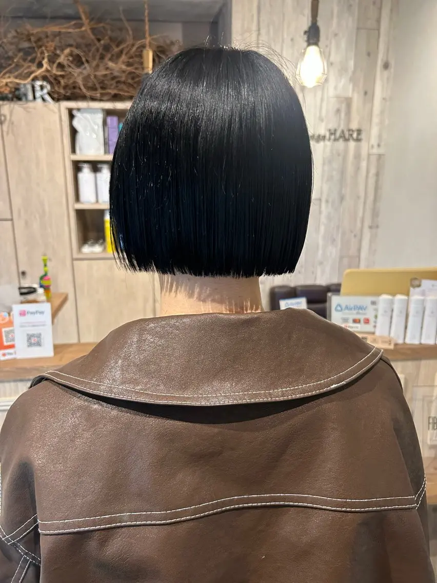 ショート カット ヘアカラー 縮毛矯正 トリートメント ボブ/暖色/透明 感カラー/Sachiのヘアスタイル