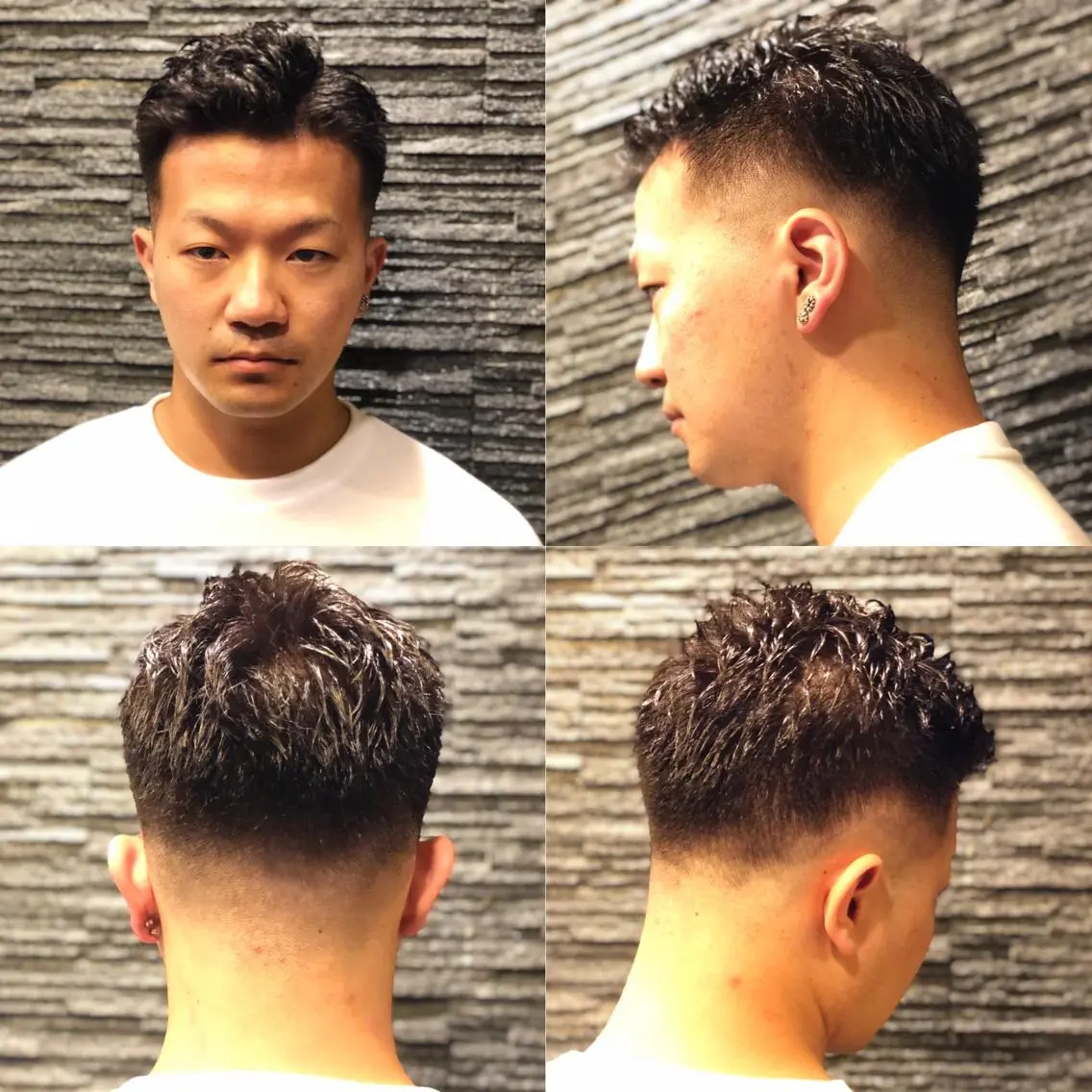 ショート パーマ ヘアアレンジ メンズ 萩原 勇樹のヘアスタイル