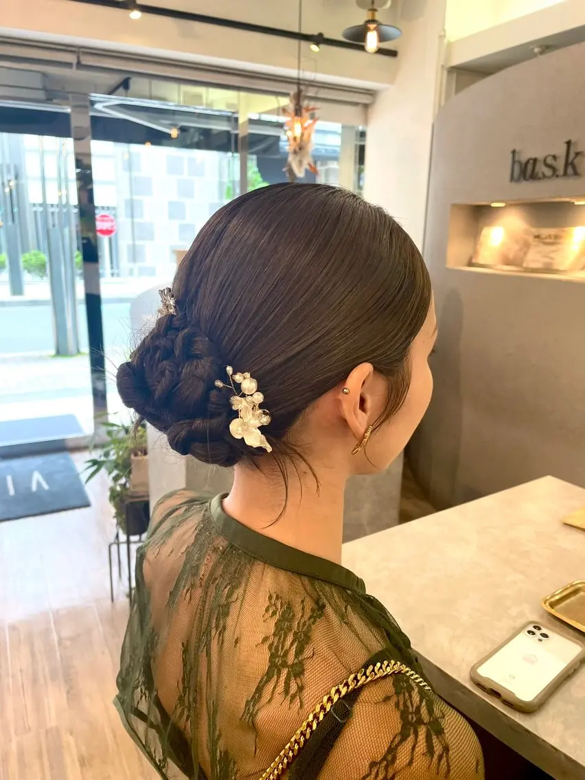 ヘアアレンジ ヘアセット VISAGE ba.sk 金子詩帆のヘアスタイル