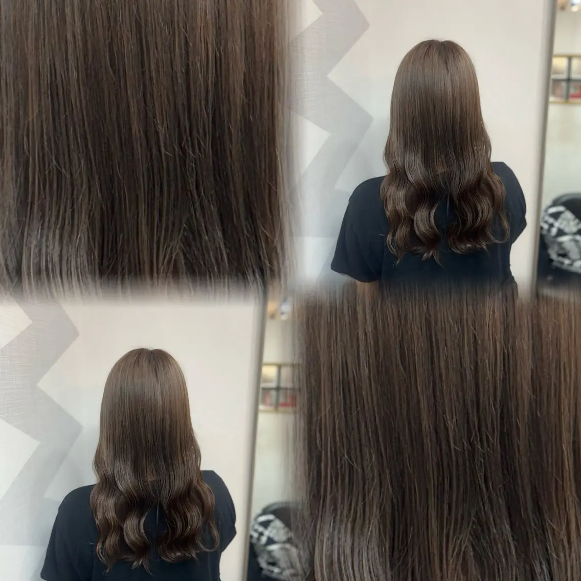 セミロング カラー ヘアカラー トリートメント 髙橋 李里亜のヘアスタイル