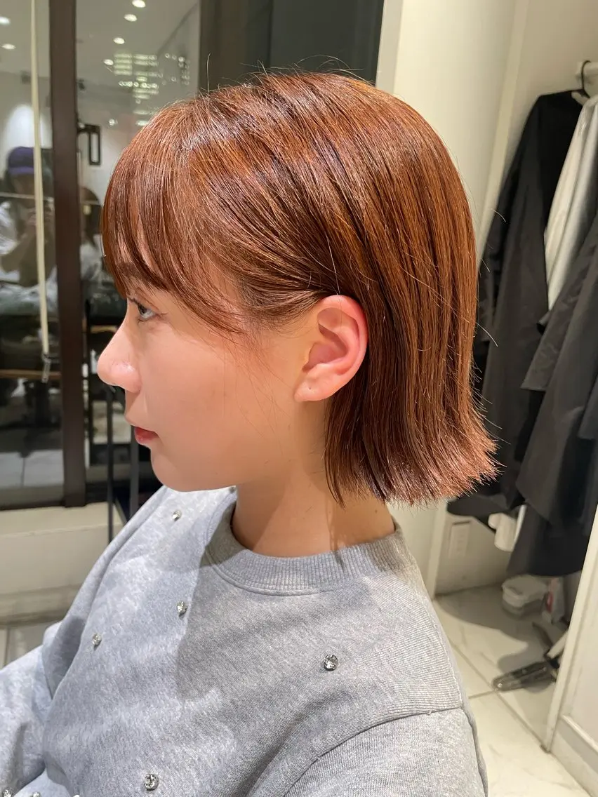 ミディアム カラー 弱酸性ストレート 髪質改善/小野寺のヘアスタイル