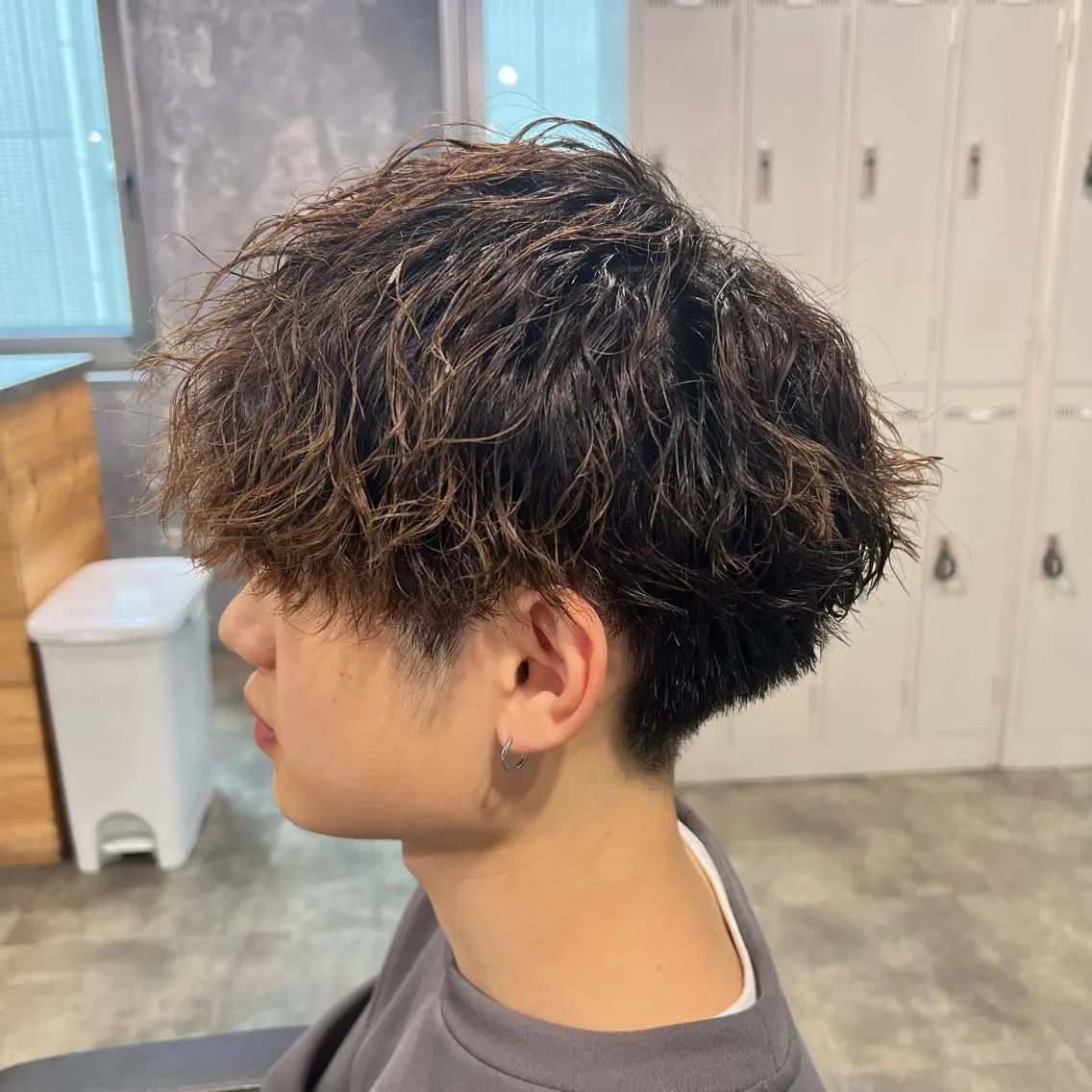 ショート カラー パーマ ヘアアレンジ メンズ キッズ アップバング センターパート メンズハイライト マッシュ メンズパーマ 🔷横浜1のパーマ 職人🔷将太郎のヘアスタイル