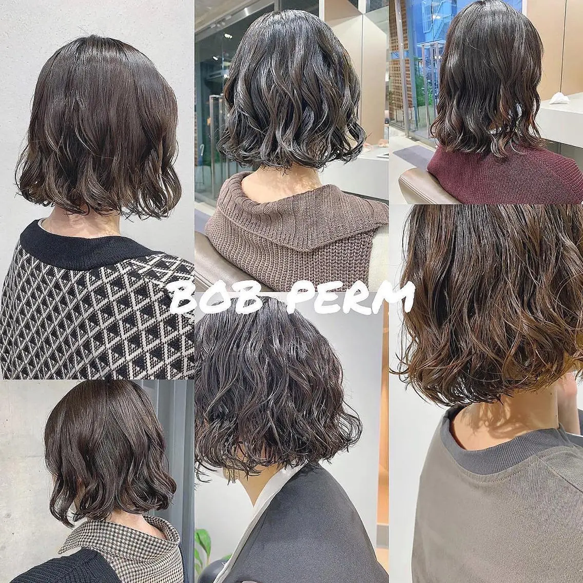 ショート パーマ カット パーマ トリートメント ボブパーマコテ巻き風 パーマNo1深江秀平のヘアスタイル