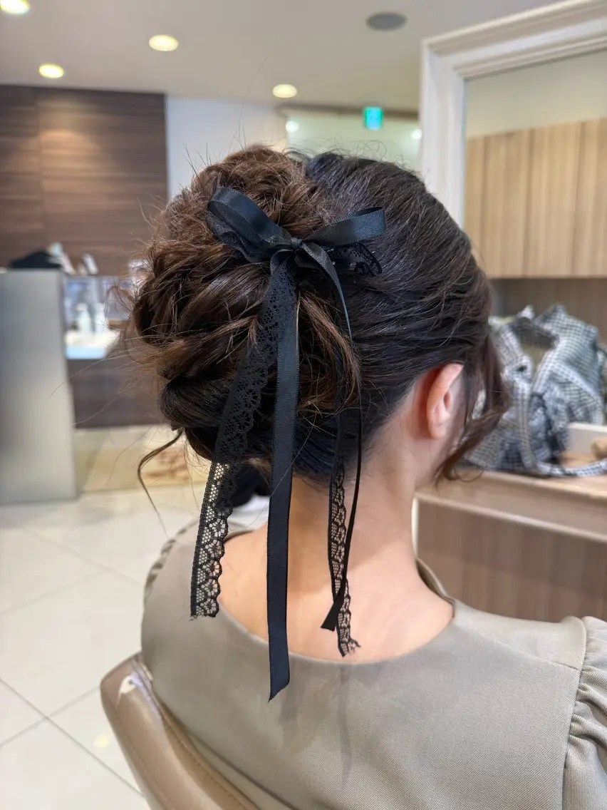 セミロング ヘアアレンジ ヘアセット 韓国ヘアメイク🎀/ 縮毛矯正✨山本媛香のヘアスタイル