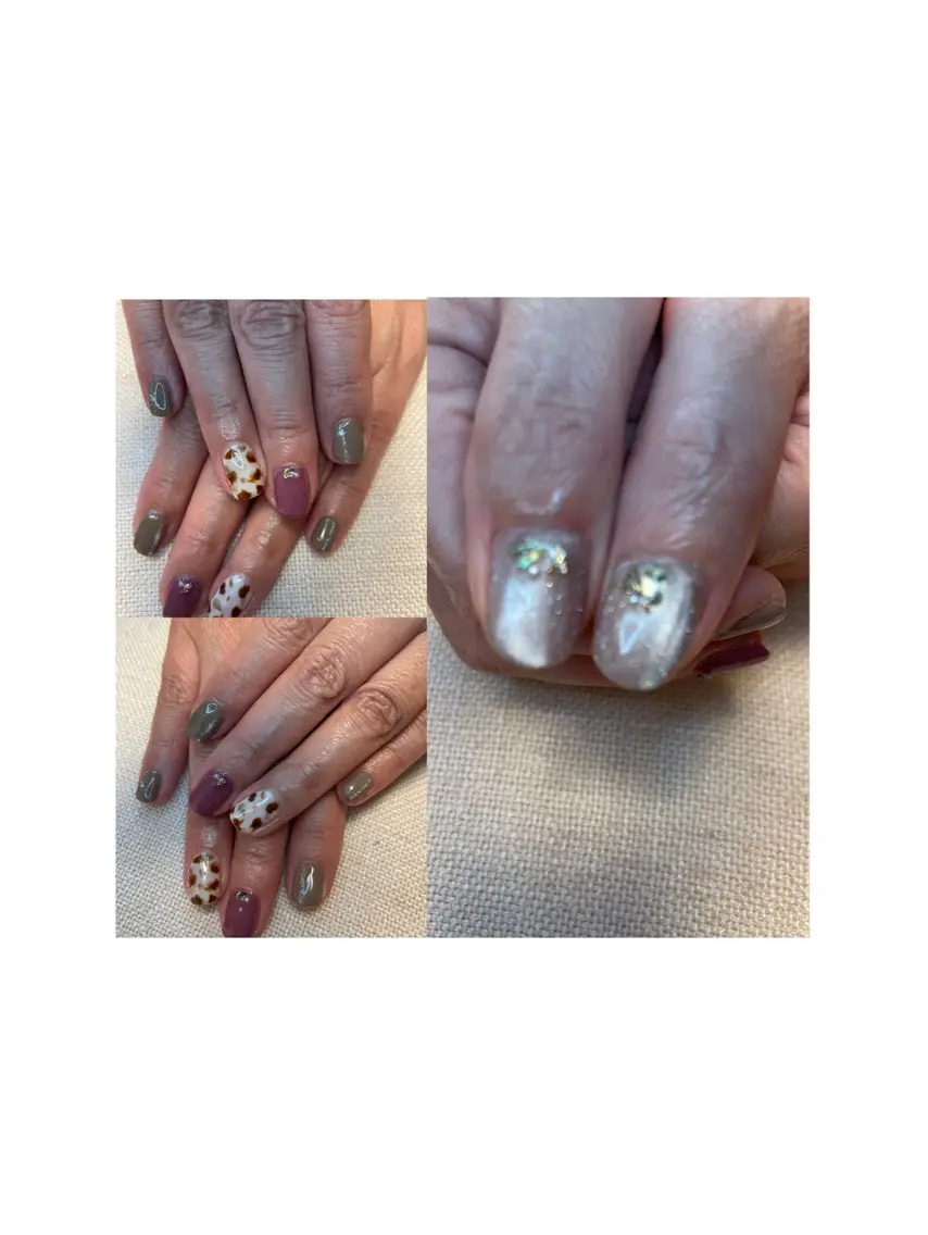 ネイル アニマル柄 フラッシュネイル フラッシュマグ ラメ(グリッター) マグネットネイル NAIL★M 真紀のネイルデザイン