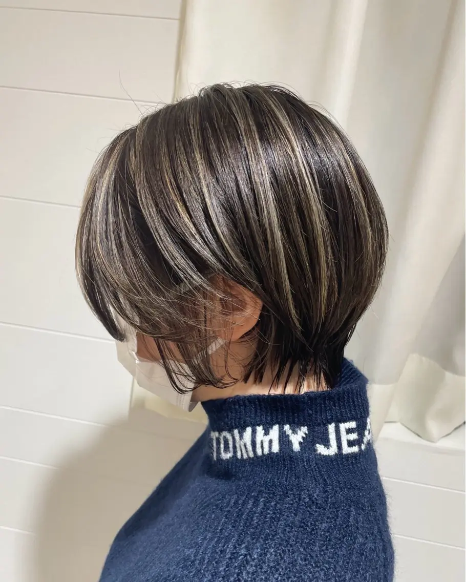 ショート カラー ハイライトカラー ハイライト ヘアカラー モデル募集 セイノチヒロのヘアスタイル